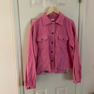 Pol Vintage corduroy jacket with raw edge detail